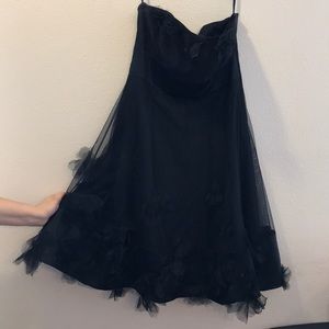 Black Mesh flower dress with slip underneath.